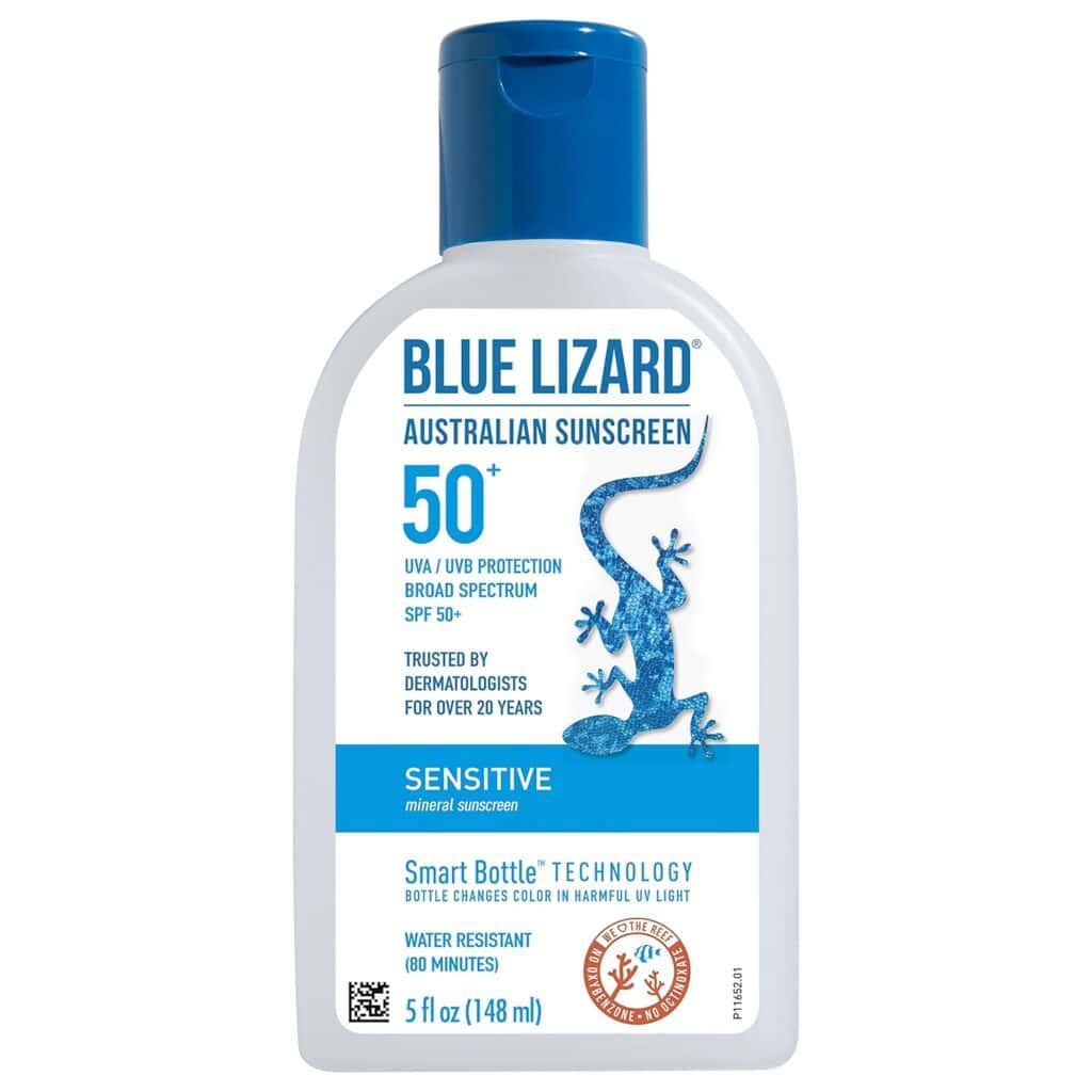 blue lizard spf 50 waterproof reef safe sunscreen