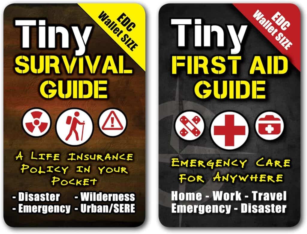 tiny survival guide and tiny first aid guide for edc